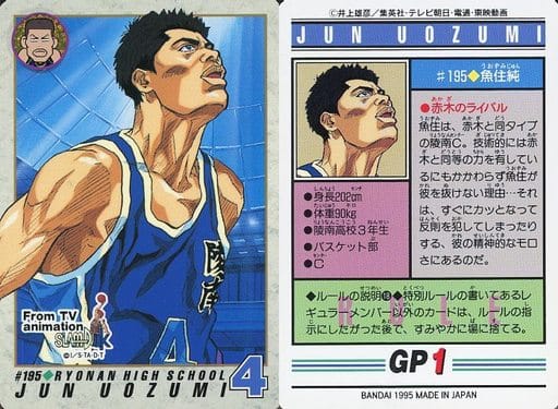 Collectible Cards/Carddass]CARDDASS - Slam Dunk - Jun Uozumi