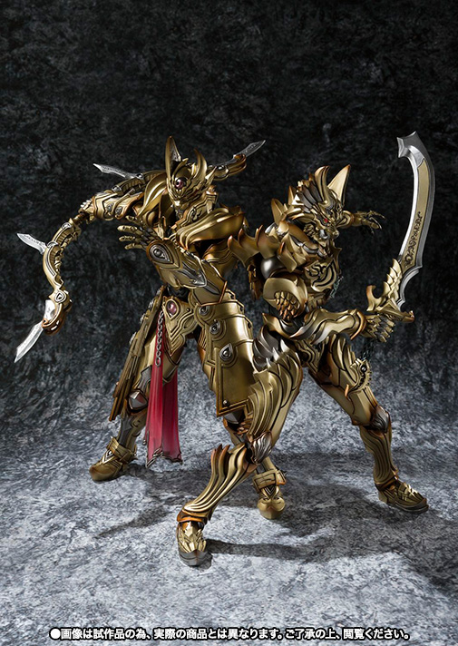 魔戒可動 炎刃騎士ゼン＆天弓騎士ガイ 金色（こんじき）Ver.セット