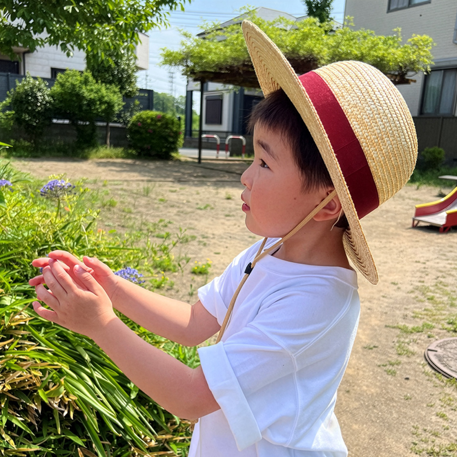 田中帽子店Roger（ロジャー）子供用・麦わら つば広丸型ハット 子供用