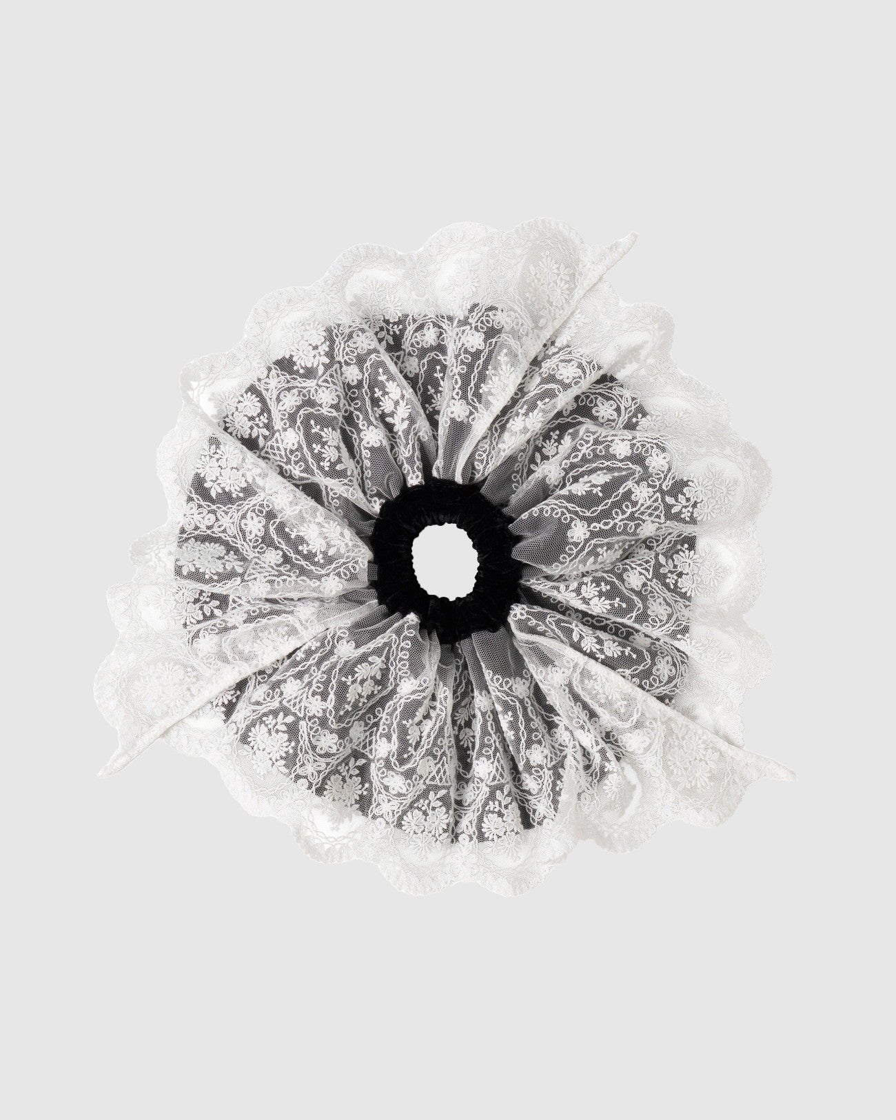 velour lace chou chou Black × White – tanakadaisuke