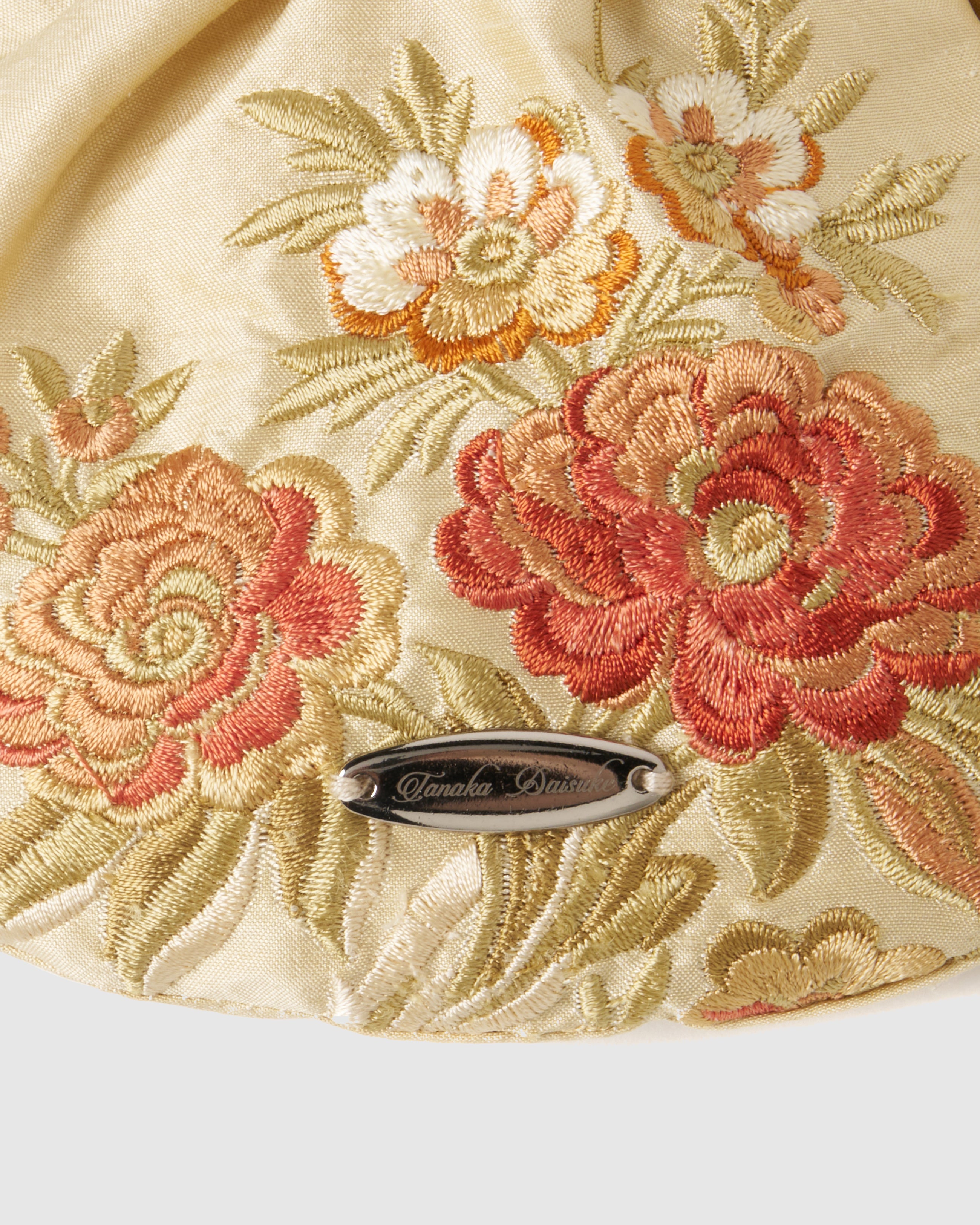 タナカダイスケ|flower embroidery mini kinchaku bag – tanakadaisuke