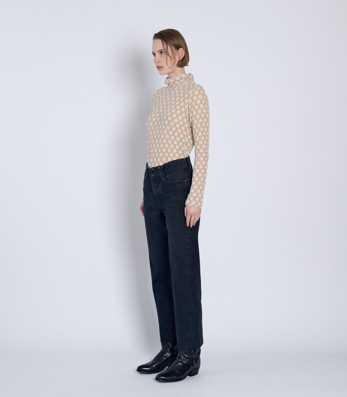 STRAIGHT JEAN TROUSERS - BLACK – TANAKA