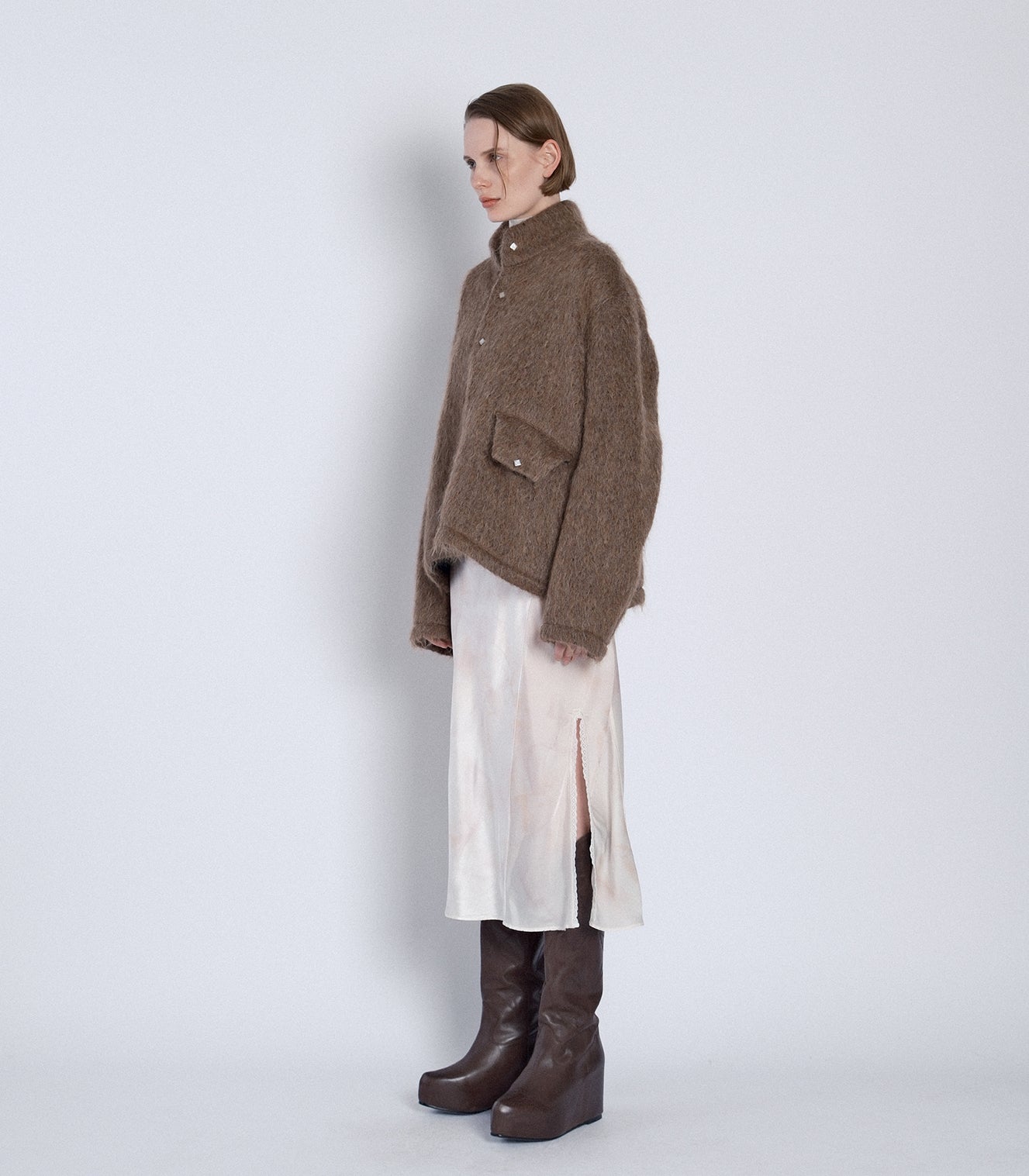 PULLOVER SHAGGY TOP - BROWN – TANAKA