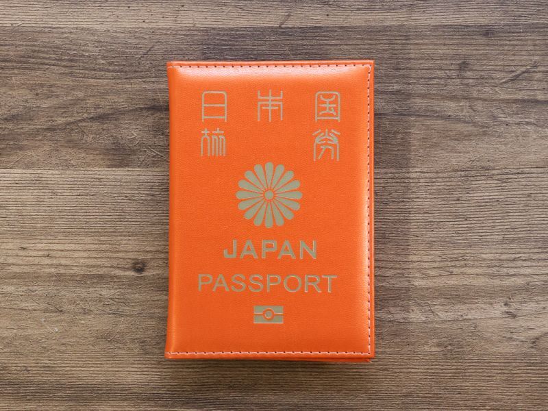 ネコポスOK】 パスポートカバー JAPAN オレンジ - 旅屋