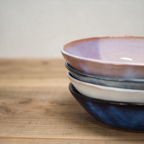 萩焼/松光山栄光/青釉 カレー皿・小/Φ20X16XH5.2 - テーブルライフストア