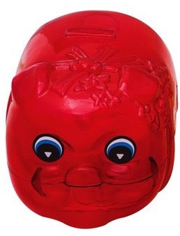 台湾の縁起物 子豚の貯金箱（大）｜カラー：レッド・ブルー・ゴールド