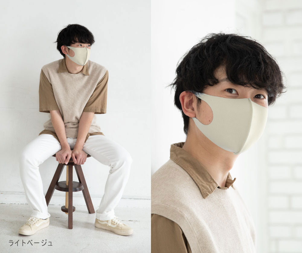 日本製】洗える超伸縮さらピタフィットマスクCOOL2枚組（品番M-003