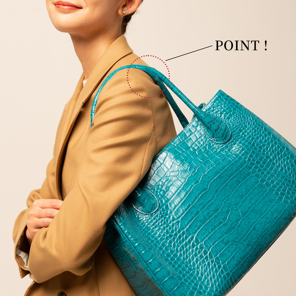 A4トート エナメル アイボリー ｜ 鎌倉のバッグ 鎌倉高野オンライン