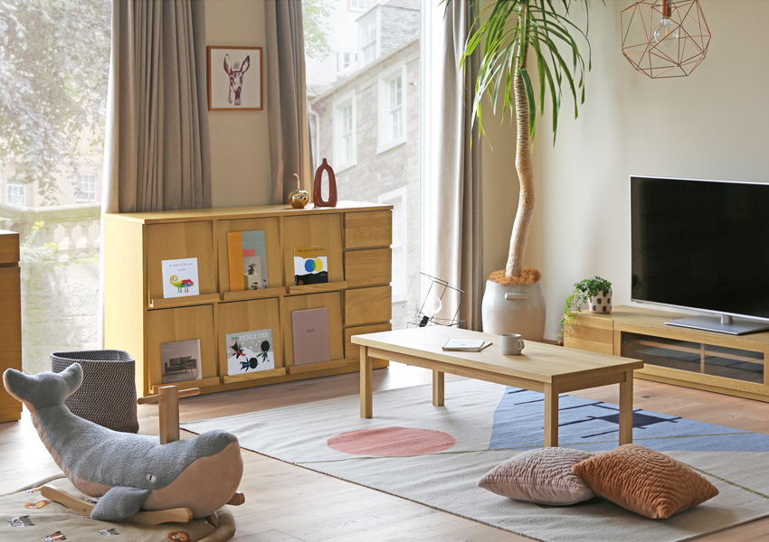 レッチェ 143マガジンレコードラック OAK(W143×D39.5×H95.5cm)税込