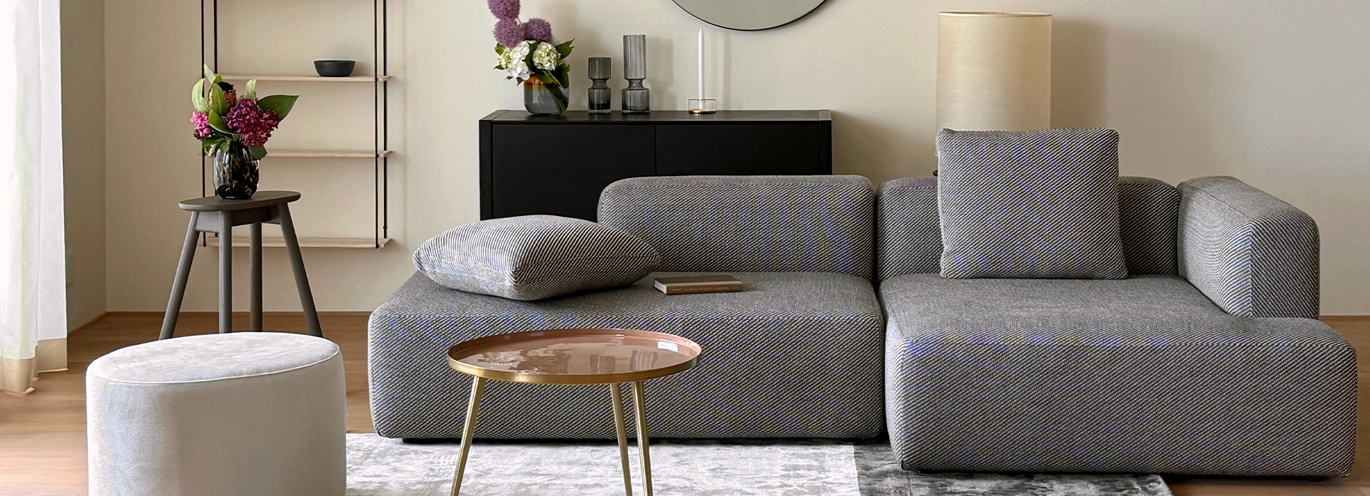 スモワ ソファ 1人掛け(肘なし) GRAY (W80×D90×H82cm)税込￥68,000