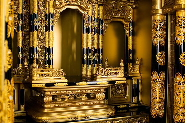 本金箔/金粉 本漆 4尺サシマス三方開 東本願寺 | 【大阪の仏壇店】お