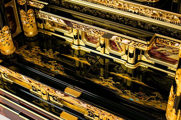 本金箔/金粉 本漆 4尺サシマス三方開 東本願寺 | 【大阪の仏壇店】お