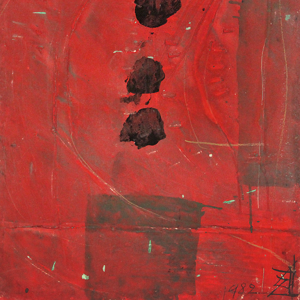 須田剋太 『抽象』 額装 サイン有 - 瀧屋美術 -鎌倉の美術品専門店