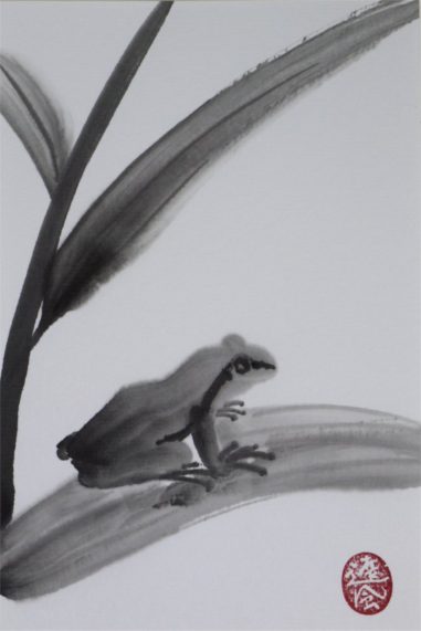 彩墨画（水墨画）「カルル」 福田勝司筆 | 水墨画・達風 色彩のある