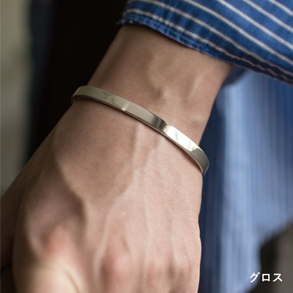 バングル メンズ Press950 シルバー 名入れ可 Tps-167 | TAVARAT公式