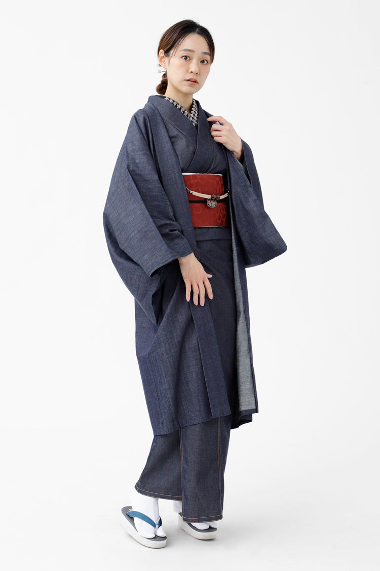 日本製 デニム羽織 レディース カイハラデニム 羽織り デニム 女性用