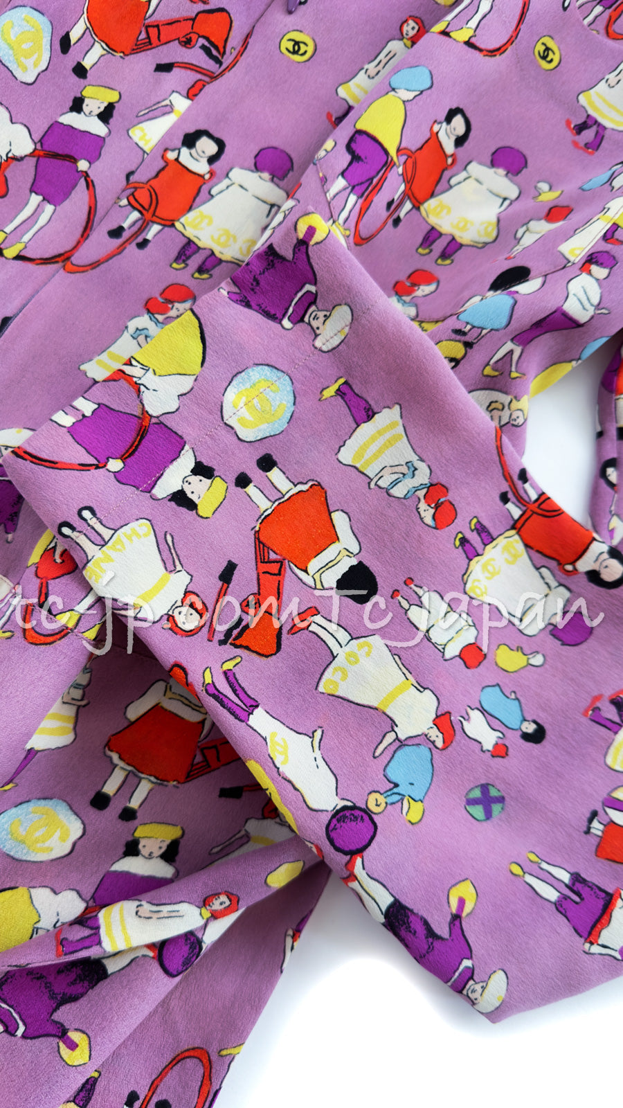 シャネル ブラウス シャツ トップス CHANEL ヴィンテージ パープル