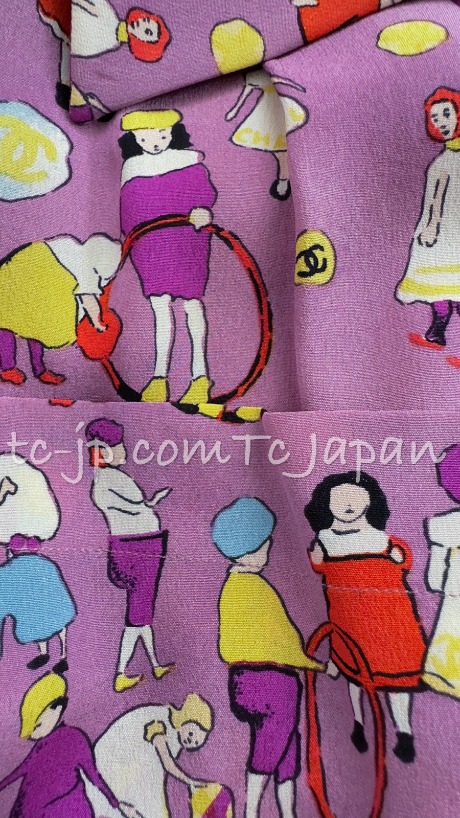 シャネル ブラウス シャツ トップス CHANEL ヴィンテージ パープル