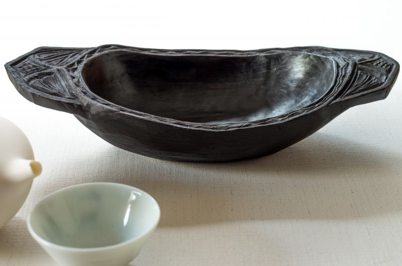 アイヌ 耳盥 キサラリパッチ 漆器 儀礼用具 イヨマンテ 蒔絵入り