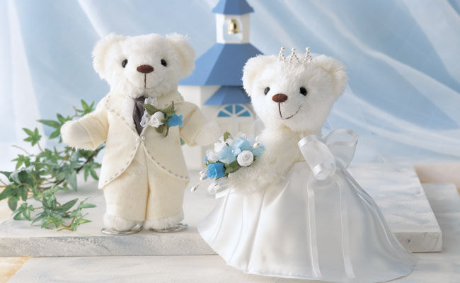 ウェディングベアキット・ブーケブルー（手作りキット）【ウェルカム