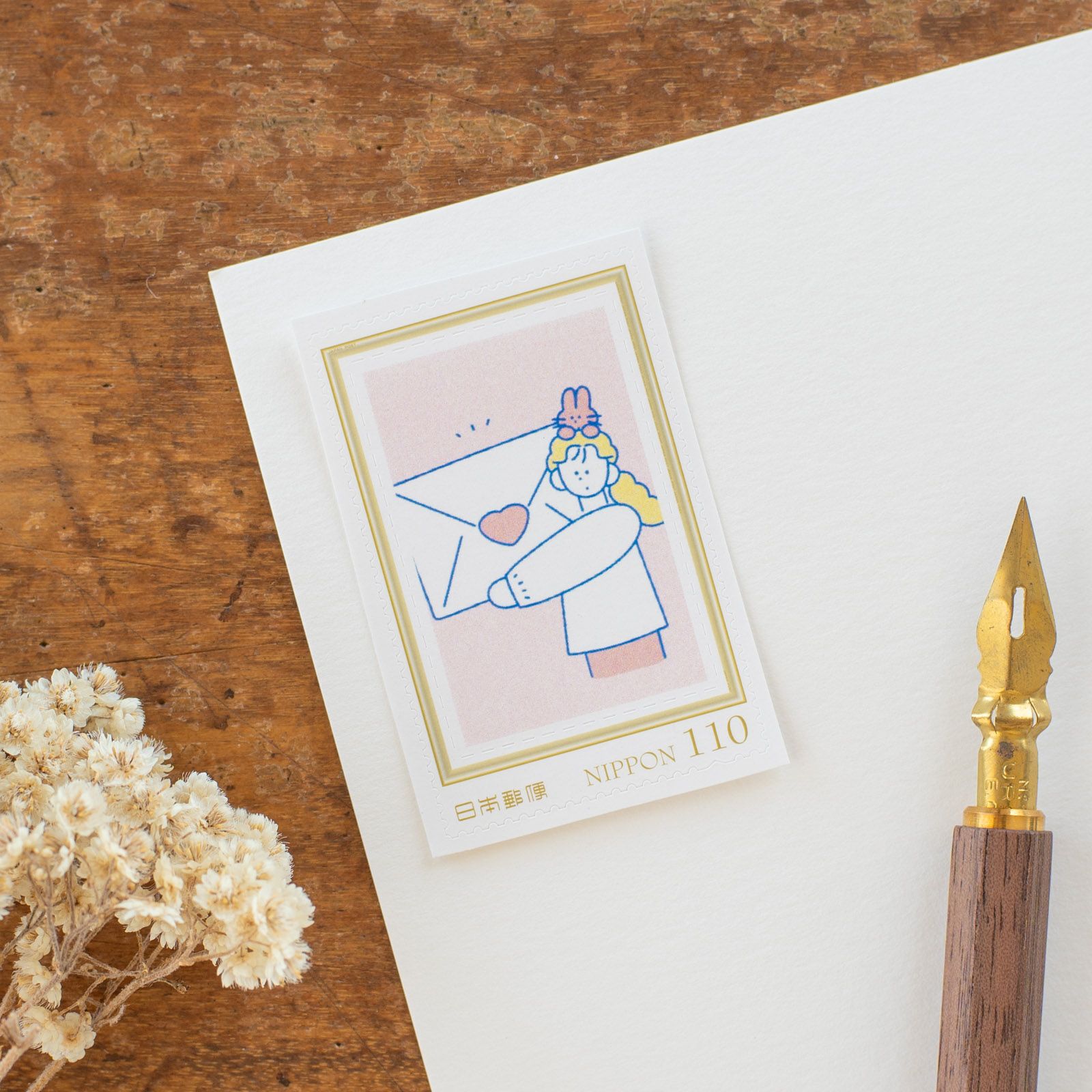 手紙社｜miho miyauchi・封書用110円切手「pen」 | 月刊手紙舎