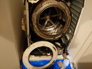 パナソニック、ドラム式洗濯機(NA-VX9600)、川崎市麻生区で分解清掃
