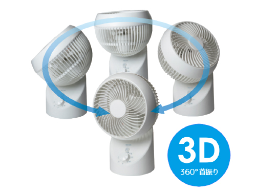 360°3D首振り サーキュレーターSAK-333GT - TEKNOS (テクノス) 生活