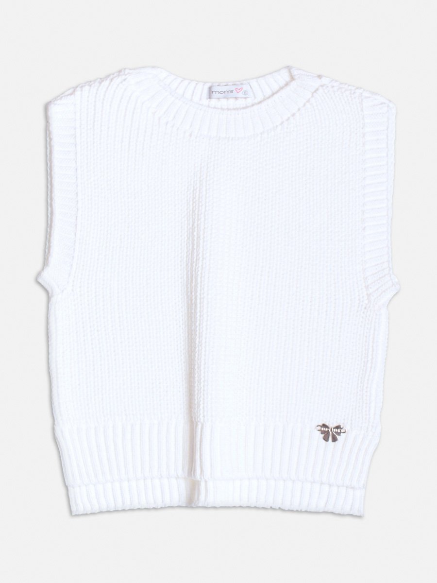 Colete de Tricot Off White Assimétrico