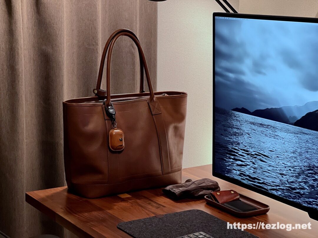 土屋鞄 ビークル ラージストックトート。ヴィンテージワックスレザーが