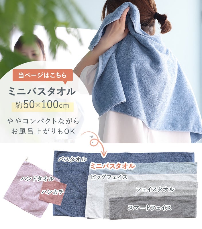 送料無料）日本製 ホテルスタイルタオル ミニバスタオル＜おひとり様2