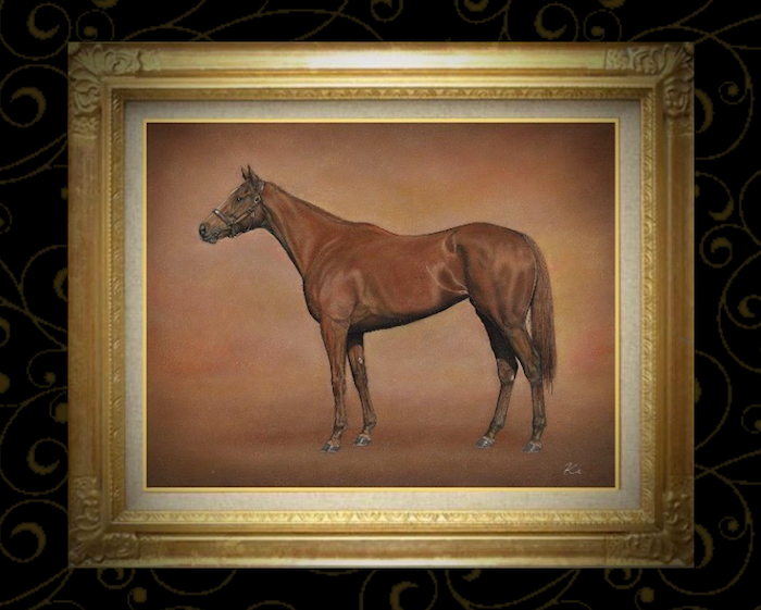 愛馬油彩画・肖像画(受注制作)○イクイノックス | サラブレッドライフ