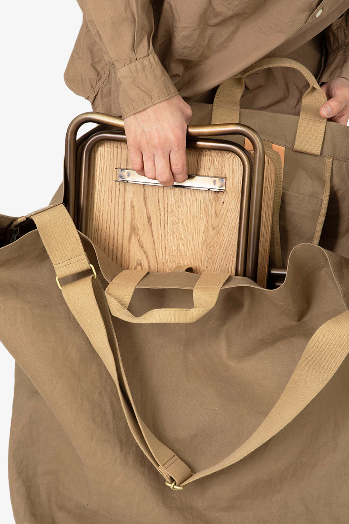 COTTON CANVAS GIANT TOTE BAG | hobo