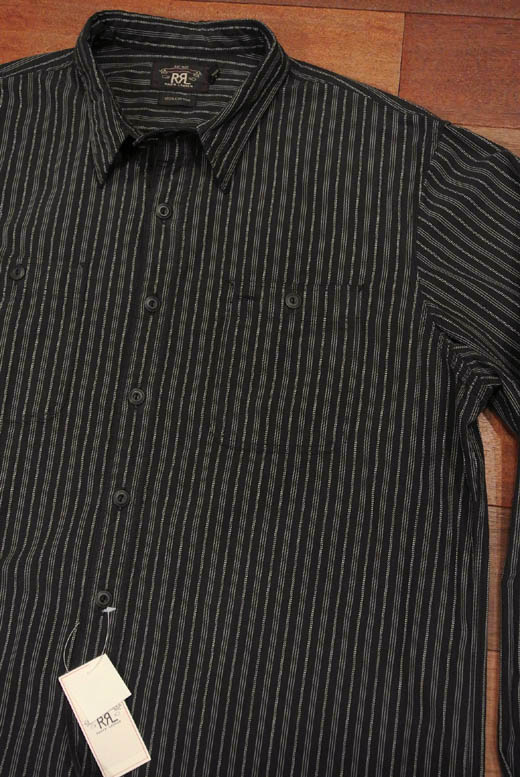 大きいサイズ：XL】RRLダブルアールエル ドビーストライプ ワーク