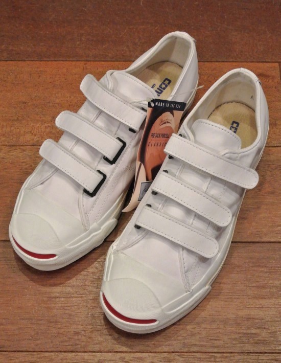 デッドストック コンバースジャックパーセル レザー ベルクロ アメリカ