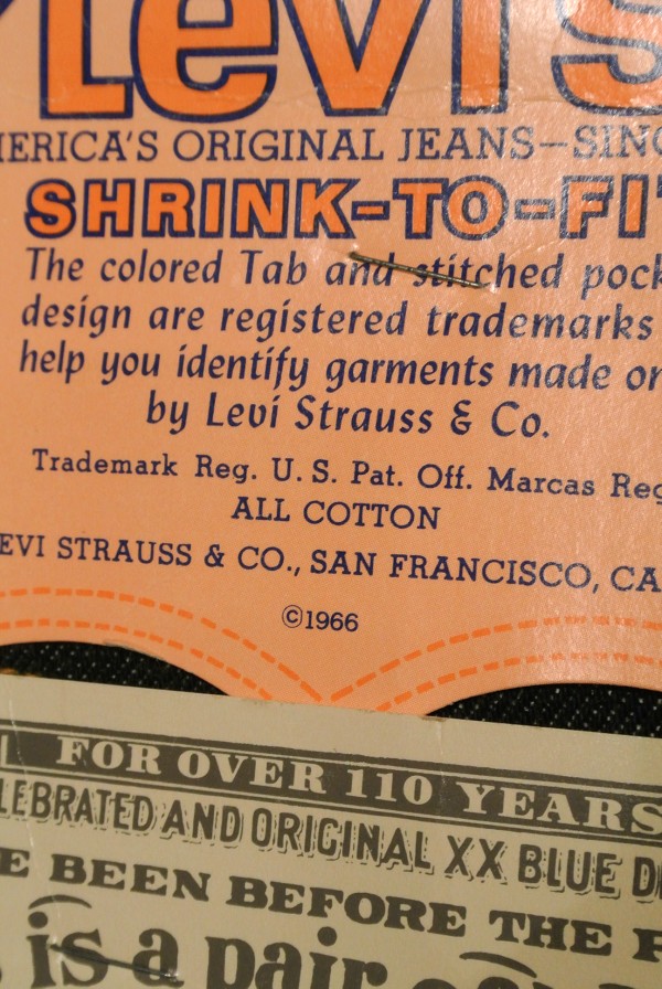 リーバイス LEVIS ビンテージ ポスター 広告 1971年 非常に芸術性の