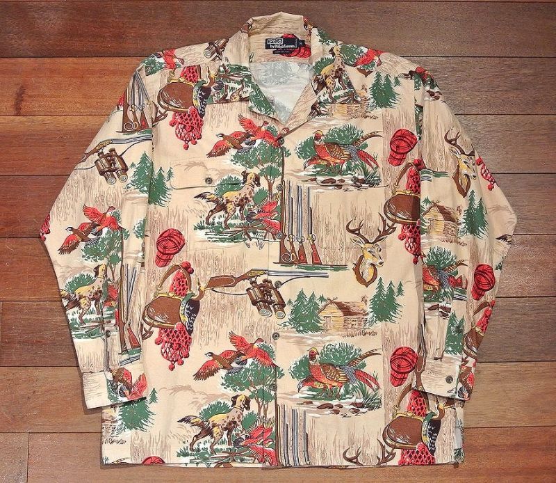 Vintage/Used】 ポロラルフローレン プリントコットンネル ワンナップ