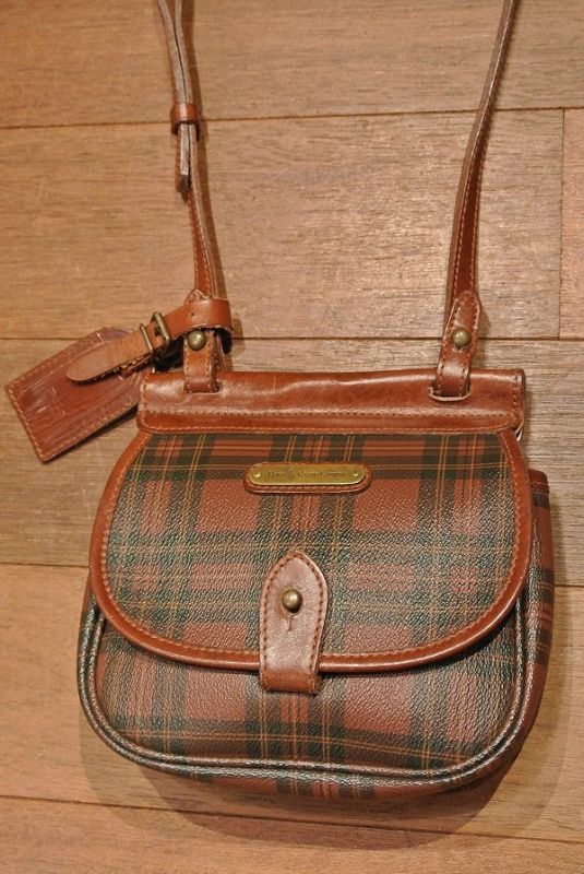 VTG/USED】 ポロラルフローレン PVC×レザー ブラウンタータンチェック