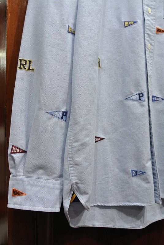 ポロラルフローレン フラッグモノグラム刺繍 オックスフォード B.D