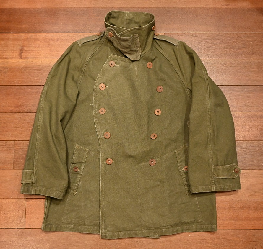 40s (VTG/USED) フランス軍 M-38 モーターサイクルコート ウッドボタン