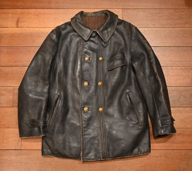 50s VTG/USED FRENCH VINTAGE LEATHER JACKET レザージャケット