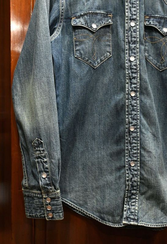 USED) RRL ダブルアールエル ラルフローレン デニム ウェスタンシャツ