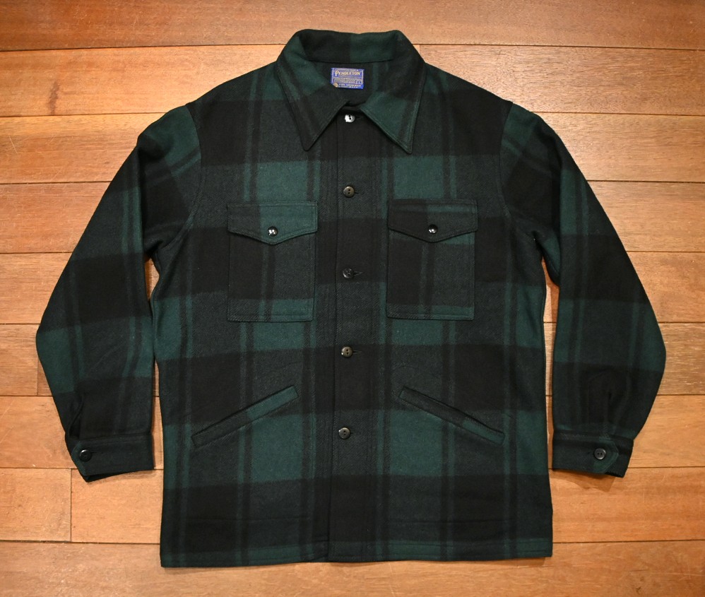 70s Pendleton ペンドルトン ウールジャケット(Green×Black/L)美中古