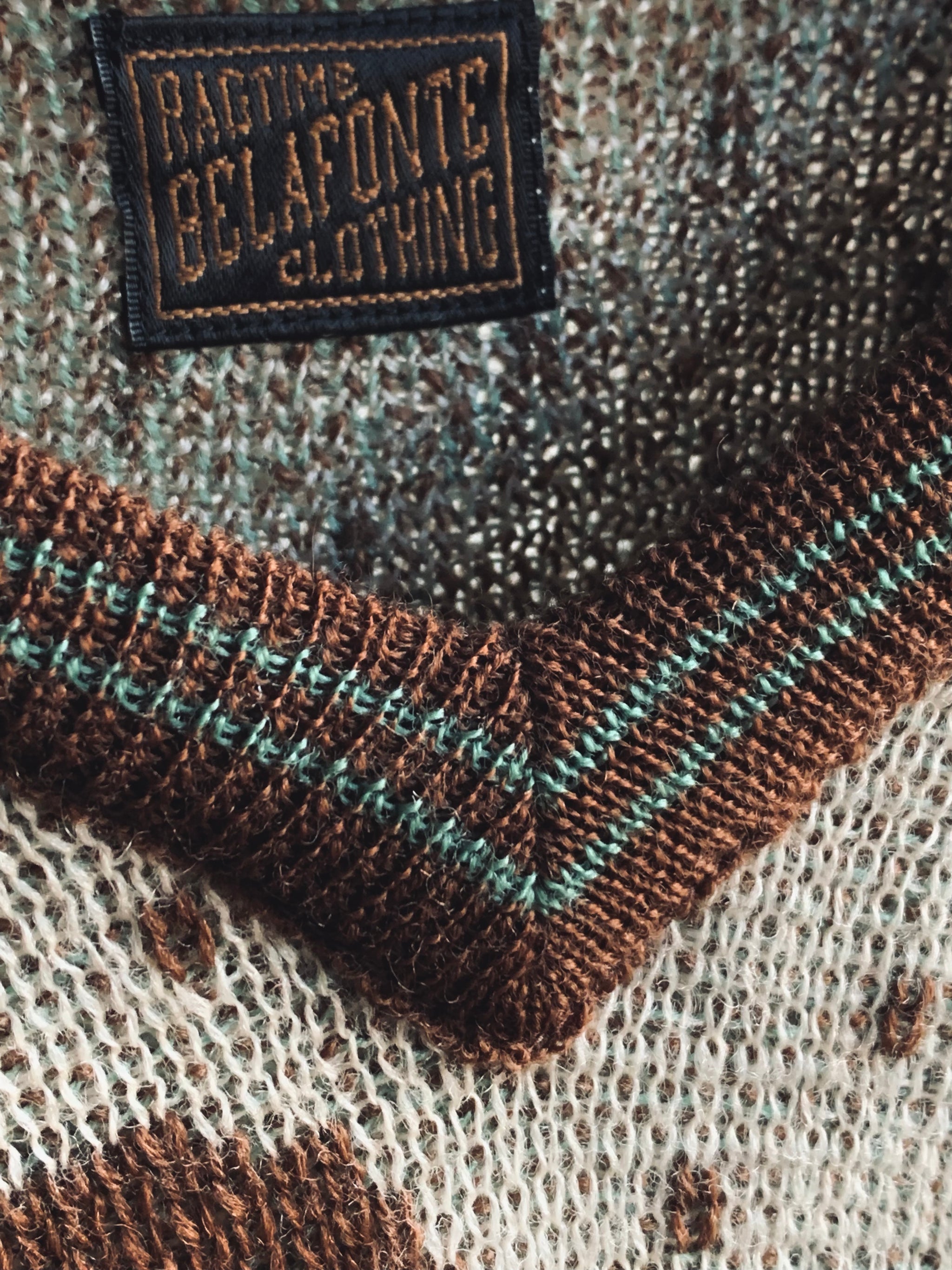 Belafonte Ragtime Clothing Wild Duck V-neck Sweater - Brown/Green