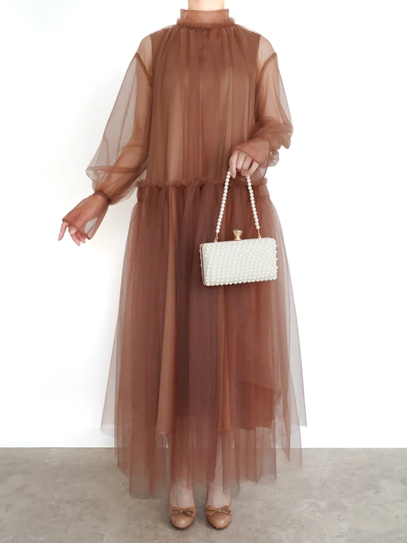 Chika Kisada（チカキサダ） チュールドレス2024（テラコッタ/サイズ1