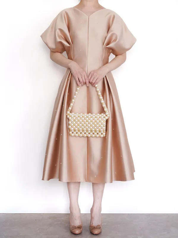 CELFORD（セルフォード） パールドットドレス（ベージュ/サイズ36