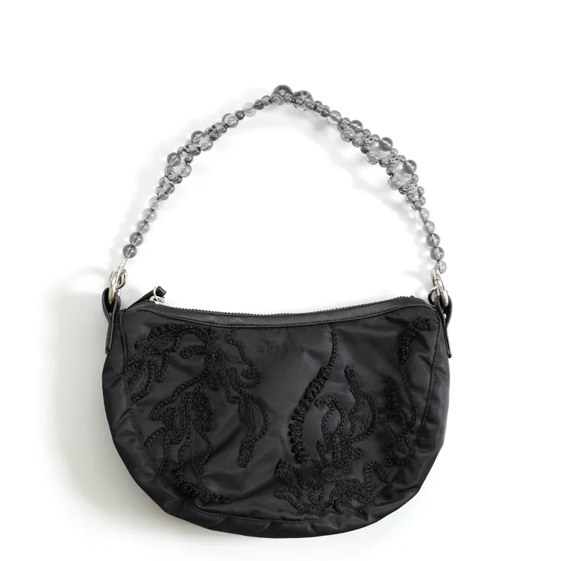 MURRAL（ミューラル） Sea pea embroidered bag（ブラック）| ブランド