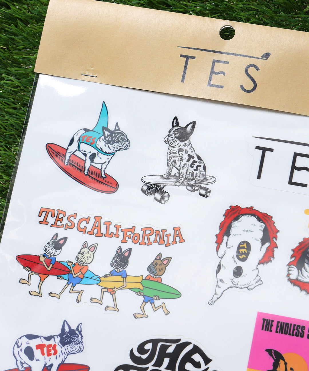 TES × POP FIRE A4 STICKER SHEET -「SURF」/ ステッカーシート – TES