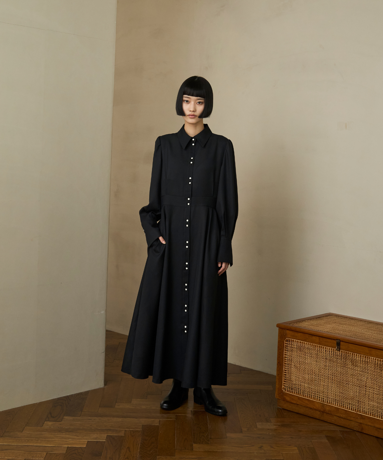 ≪通常販売≫【THE DRESS #67】twins button dress（ツインズボタン