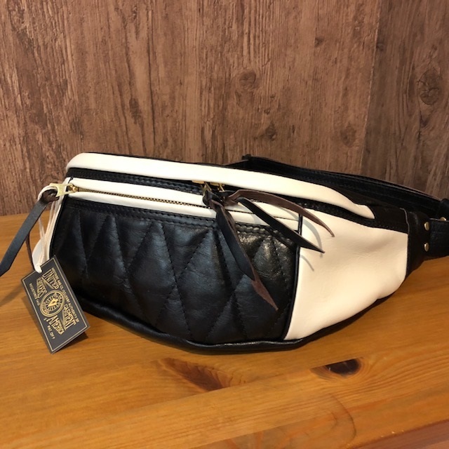 ウエストライド レザー ライディング ウエストバッグ コンビカラー