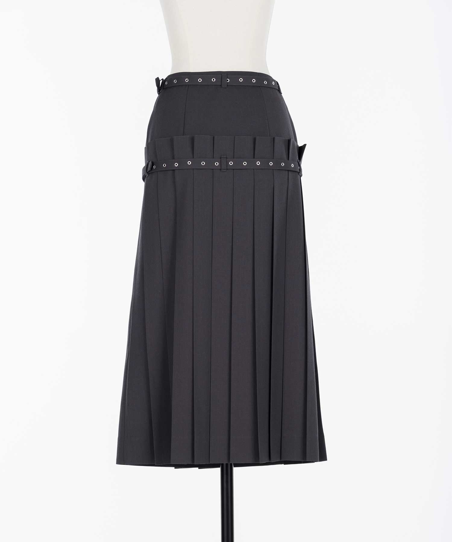 Pleated wrap midi skirt(36 DARK GREY): FETICO: WOMENS｜THE TOKYO